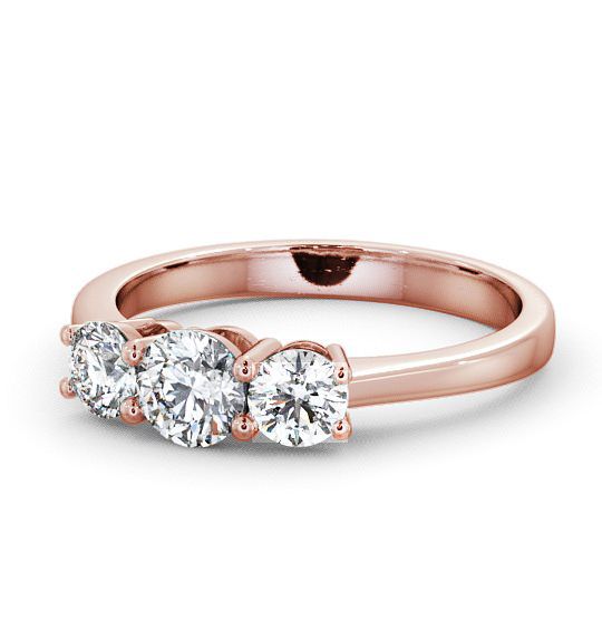  Three Stone Round Diamond Ring 9K Rose Gold - Chalford TH5_RG_THUMB2 