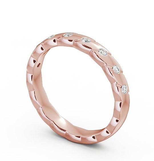  Ladies 0.08ct Round Diamond Wedding Ring 9K Rose Gold - Ismay WBF14_RG_THUMB1 