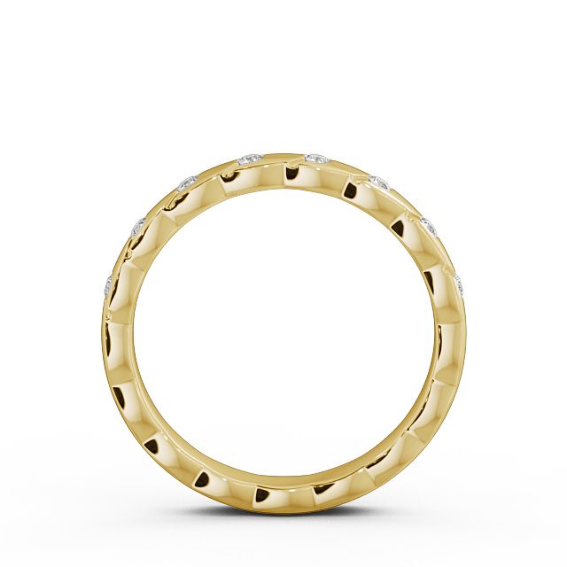 Ladies 0.08ct Round Diamond Wedding Ring 9K Yellow Gold - Ismay WBF14_YG_UP