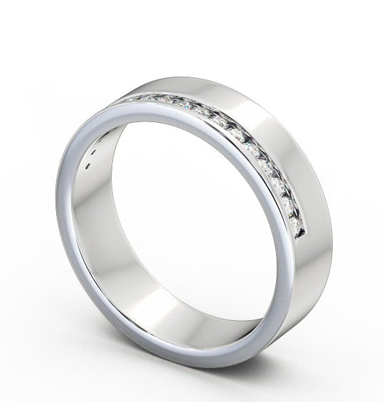 Ladies 0.18ct Round Diamond Wedding Ring Platinum - Casilda WBF17_WG_THUMB1