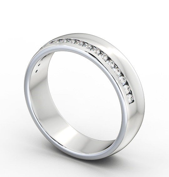 Ladies 0.18ct Round Diamond Wedding Ring 9K White Gold - Helene WBF19_WG_THUMB1