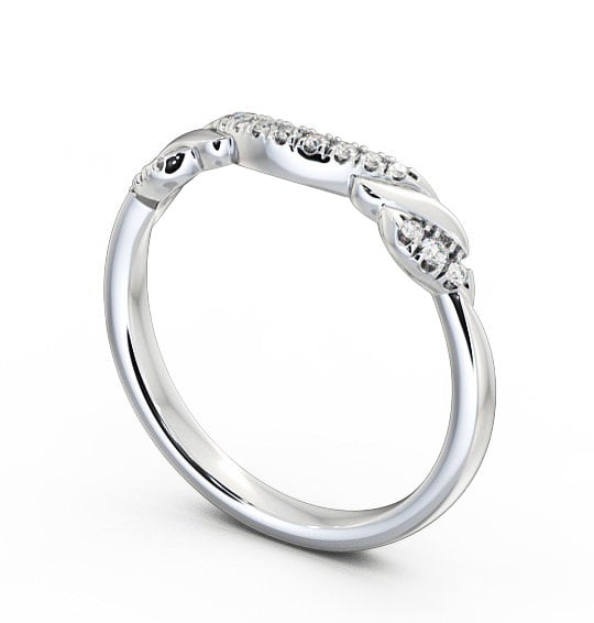 Ladies 0.10ct Round Diamond Wedding Ring Palladium - Brooklyn WBF20_WG_THUMB1