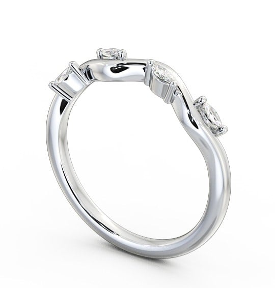 Ladies 0.08ct Marquise Diamond Ring 18K White Gold - Violet WBF24_WG_THUMB1 