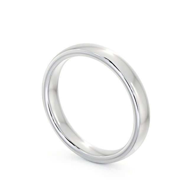 Ladies Plain Wedding Ring Palladium - Double Comfort WBF32_WG_SIDE