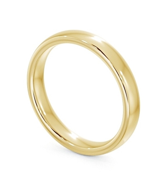 Ladies Plain Wedding Ring 9K Yellow Gold - Double Comfort WBF32_YG_THUMB1
