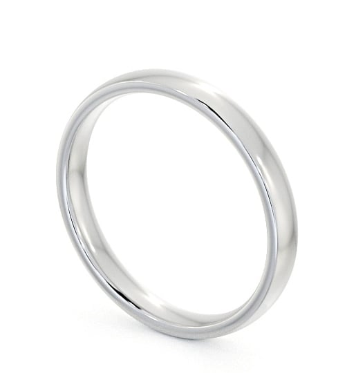 Ladies Plain Wedding Ring Palladium - Flat Side Court WBF33_WG_THUMB1