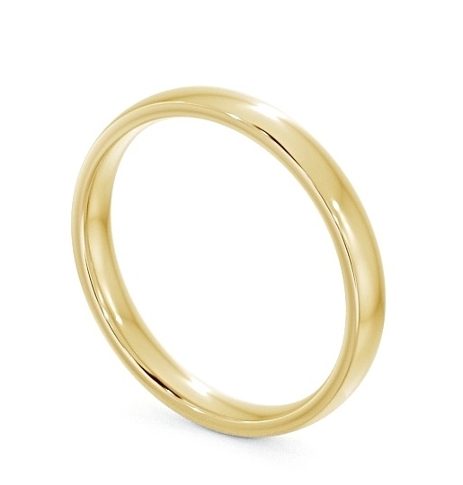 Ladies Plain Wedding Ring 9K Yellow Gold - Flat Side Court WBF33_YG_THUMB1