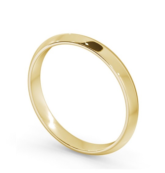 Ladies Plain Wedding Ring 18K Yellow Gold - Knife Edge WBF45_YG_THUMB1