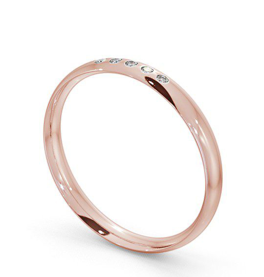  Ladies Diamond Wedding Ring 9K Rose Gold - Court Five Stone WBF6_RG_THUMB1 