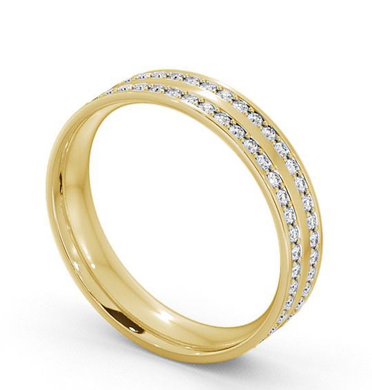 Mens Diamond 0.74ct Wedding Ring 18K Yellow Gold - Tresta WBM12_YG_THUMB1