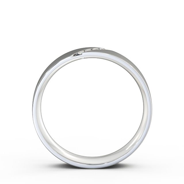 Mens Diamond 0.06ct Wedding Ring 18K White Gold - Budleigh (Matt) WBM14B_WG_UP