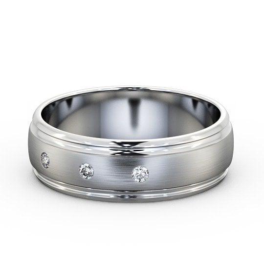  Mens Diamond Wedding Ring Palladium - Sennen (Matt) WBM16B_WG_THUMB2 
