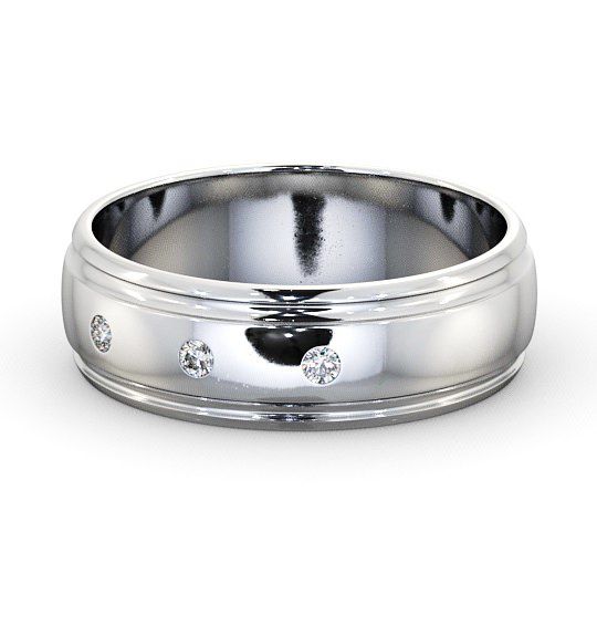  Mens Diamond Wedding Ring Platinum - Sennen WBM16_WG_THUMB2 
