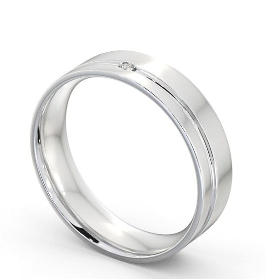  Mens Diamond Wedding Ring Platinum - Harley WBM19_WG_THUMB1 