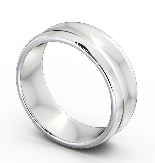 Mens Concave Wedding Ring Palladium - Dunleer WBM21_WG_THUMB1