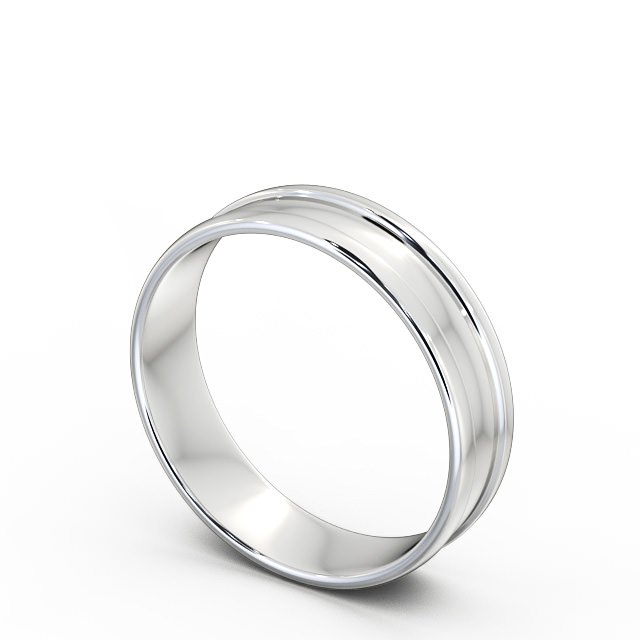 Mens Channel Wedding Ring Platinum - Brede WBM22_WG_SIDE