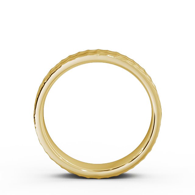 Mens Textured Wedding Ring 18K Yellow Gold - Herra WBM25_YG_UP
