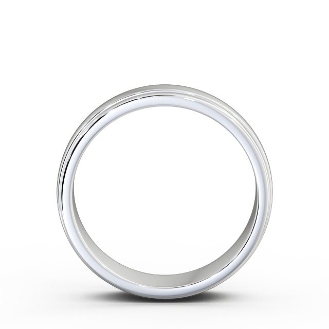 Mens Grooved Wedding Ring Platinum - Halwell WBM26_WG_UP
