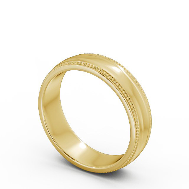 Mens Milgrain Wedding Ring 9K Yellow Gold - Limbury ...