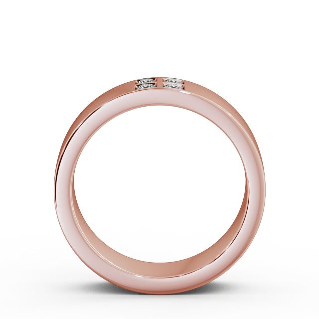 Mens Diamond 0.12ct Wedding Ring 18K Rose Gold - Newton WBM32_RG_UP