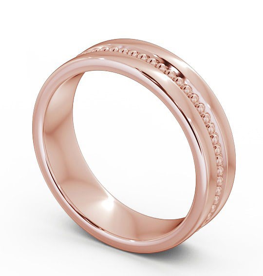 Mens Milgrain Wedding Ring 9K Rose Gold - Tallow WBM35_RG_THUMB1
