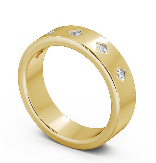 Mens Diamond 0.25ct Wedding Ring 18K Yellow Gold - Aikton WBM37_YG_THUMB1