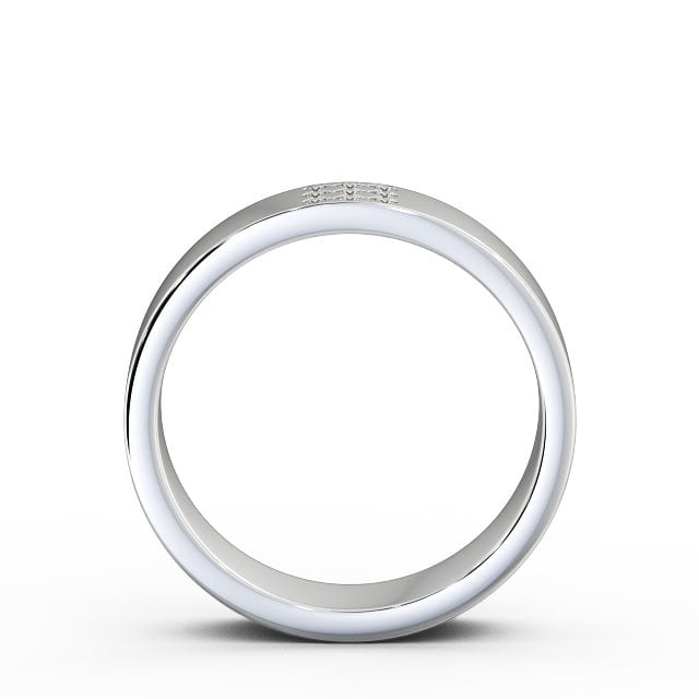 Mens Diamond 0.06ct Wedding Ring 18K White Gold - Barugh WBM38_WG_UP