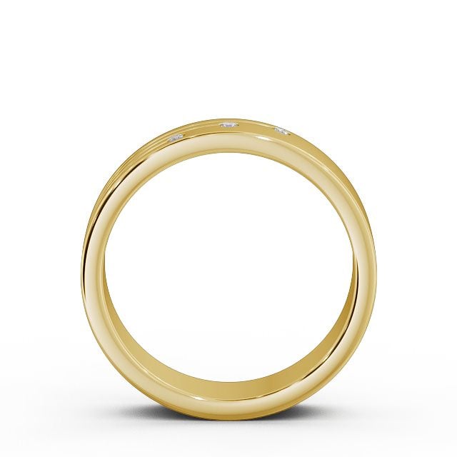 Mens Diamond 0.03ct Wedding Ring 18K Yellow Gold - Dulas WBM40_YG_UP