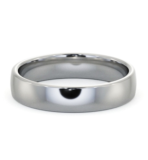  Mens Plain Wedding Ring 18K White Gold - Double Comfort WBM46_WG_THUMB2 