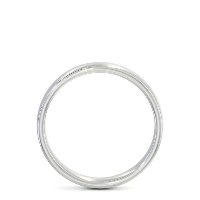 Mens Plain Wedding Ring 9K White Gold - Double Comfort WBM46_WG_UP