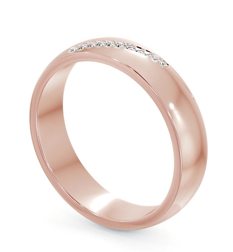 Mens Diamond 0.05ct Wedding Ring 9K Rose Gold - Rosaura WBM48_RG_THUMB1
