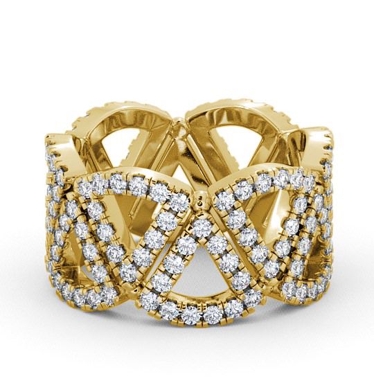  Cluster Diamond 0.95ct Cocktail Ring 9K Yellow Gold - Ivana AD4_YG_THUMB2 