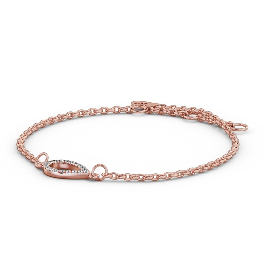 Pear Design Delicate Diamond Bracelet 18K Rose Gold BRC10_RG_THUMB1 