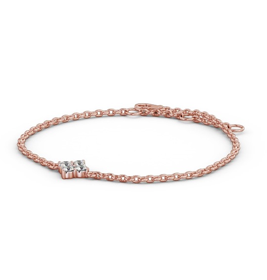 Cluster Style Delicate Diamond Bracelet 9K Rose Gold BRC14_RG_THUMB1 