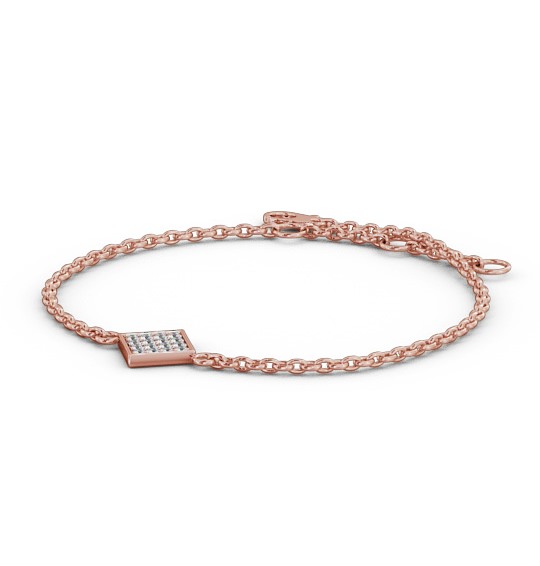 Cluster Style Delicate Diamond Bracelet 18K Rose Gold BRC16_RG_THUMB1 