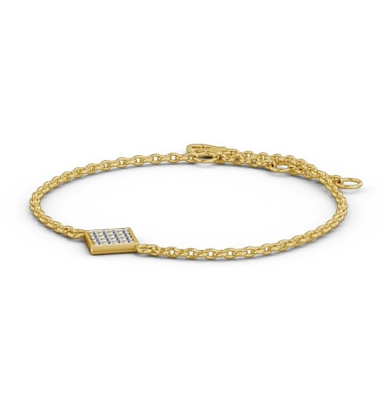 Cluster Style Delicate Diamond Bracelet 9K Yellow Gold BRC16_YG_THUMB1