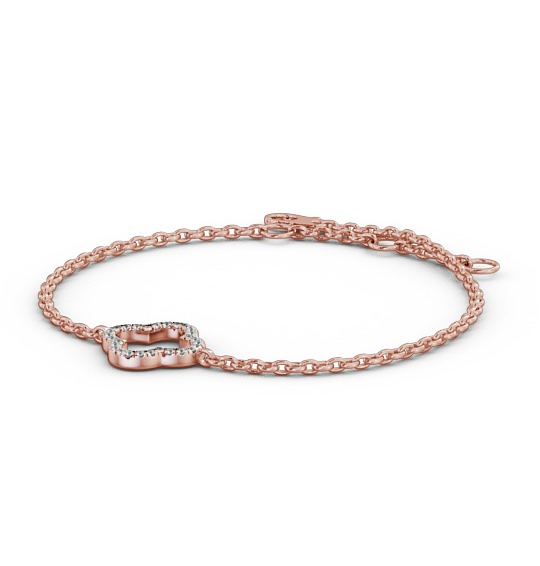 Floral Deisgn Delicate Diamond Bracelet 18K Rose Gold BRC17_RG_THUMB1 