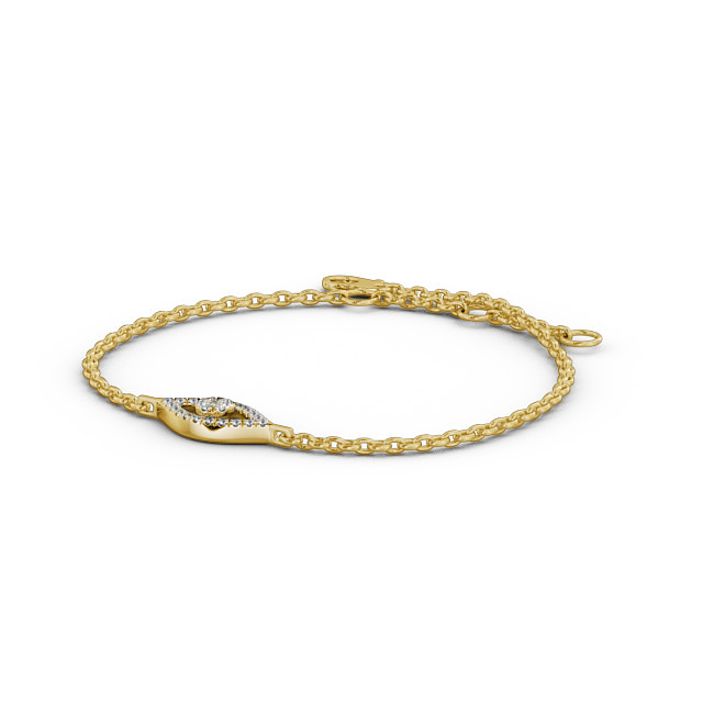 Eye Deisgn Delicate Diamond Bracelet 18K Yellow Gold - Kyra
