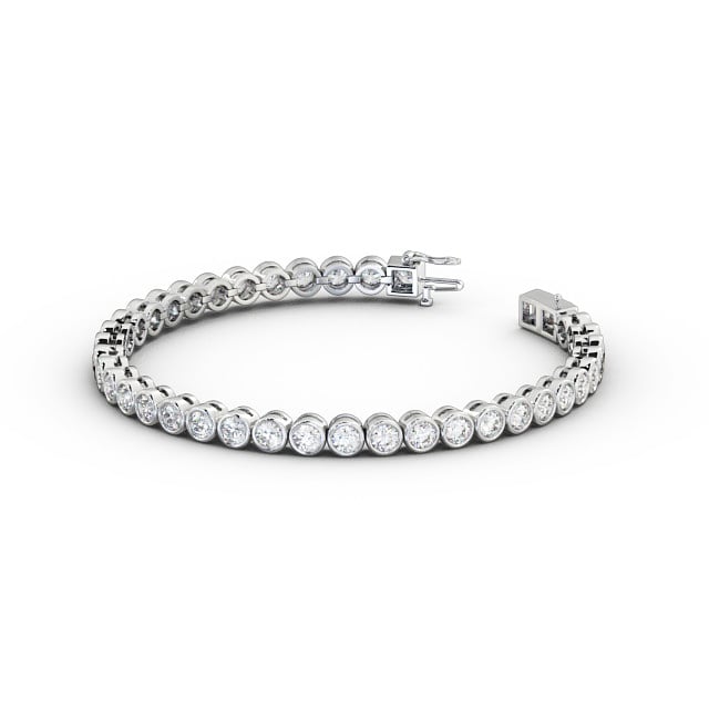 2ct Diamond Tennis Bracelet 14K White Gold 7