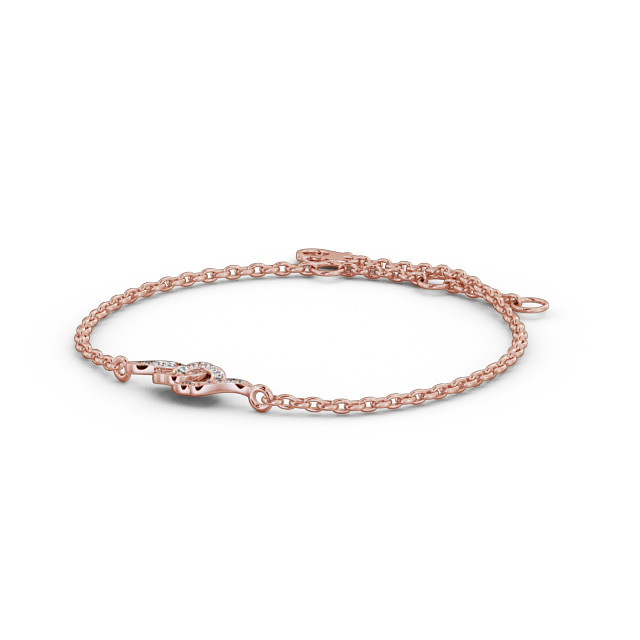 Circle Design Delicate Diamond Bracelet 18K Rose Gold - Sorana BRC6_RG_SIDE