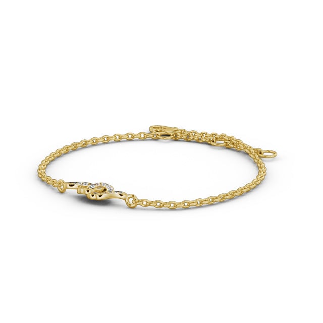 Circle Design Delicate Diamond Bracelet 9K Yellow Gold - Sorana BRC6_YG_SIDE