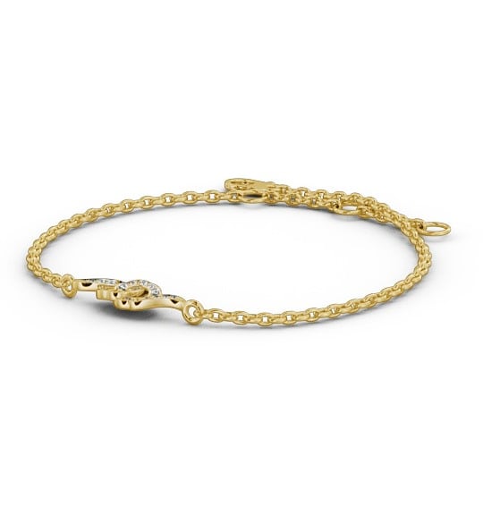  Circle Design Delicate Diamond Bracelet 9K Yellow Gold - Sorana BRC6_YG_THUMB1 