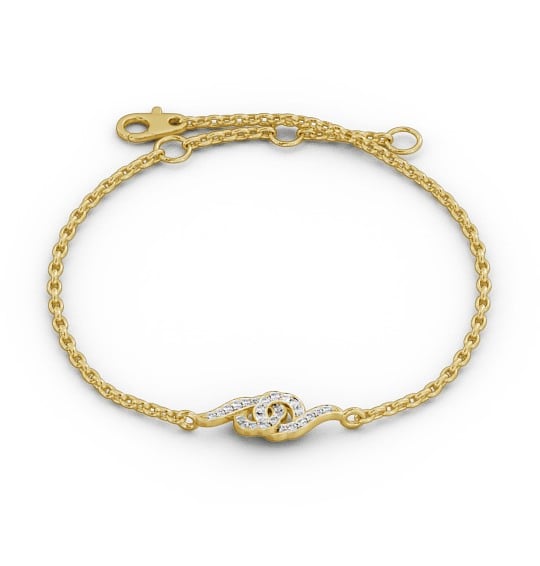  Circle Design Delicate Diamond Bracelet 18K Yellow Gold - Sorana BRC6_YG_THUMB2 