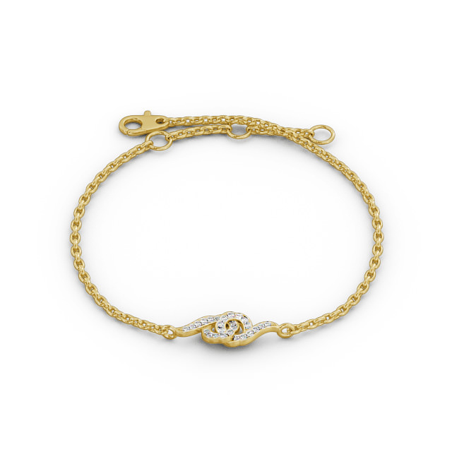 Circle Design Delicate Diamond Bracelet 9K Yellow Gold - Sorana BRC6_YG_UP