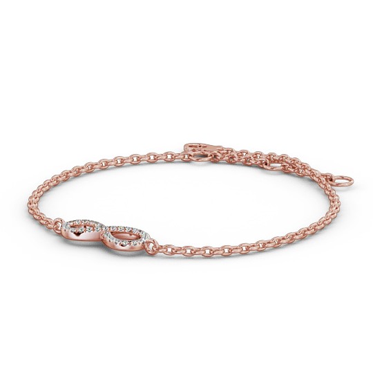  Infinity Design Delicate Diamond Bracelet 18K Rose Gold - Zoe BRC7_RG_THUMB1 