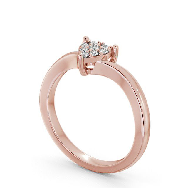 Cluster Diamond Ring 9K Rose Gold - Arabella CL10_RG_SIDE