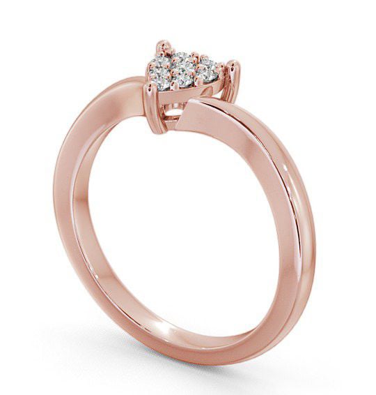 Cluster Diamond Heart Design Ring 9K Rose Gold CL10_RG_THUMB1
