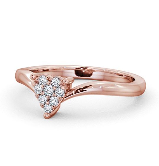 Cluster Diamond Heart Design Ring 9K Rose Gold CL10_RG_THUMB2 