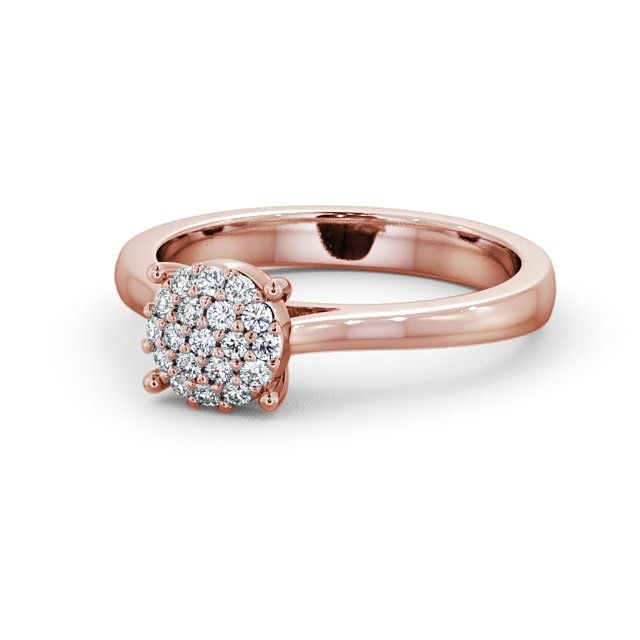 Cluster Diamond Ring 9K Rose Gold - Balmoral CL11_RG_FLAT