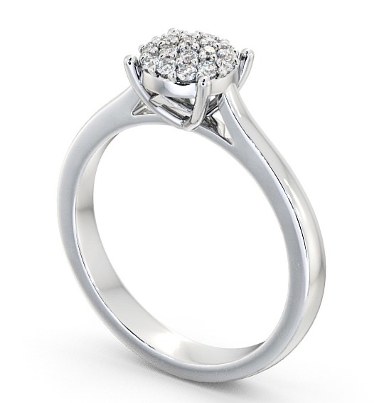 Cluster Diamond Illusion Design Ring Platinum CL11_WG_THUMB1 